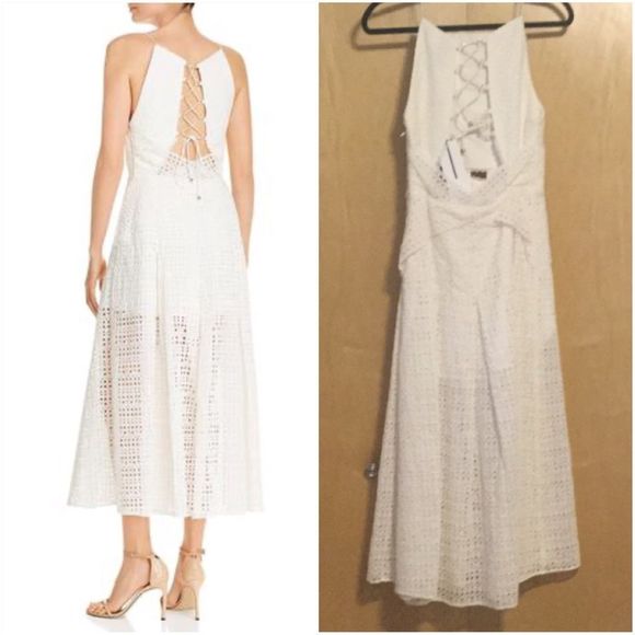 Acler Womens Maxi Cut Out Formal Dress, Ivory - Picture 8 of 15